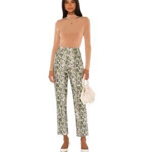 Song Of Style Snakeskin Maud Faux Leather Pants Green Size XS